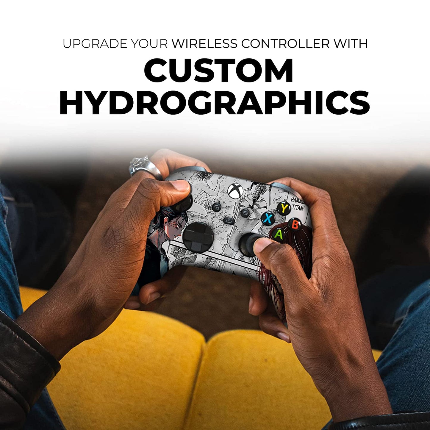 Attackk on Titan Custom X-Box Controller Wireless Compatible with X-Box One/X-Box Series X/S by  | Proudly Customized in USA with Permanent HYDRO-DIP Printing(Not JUST a SKIN) (MODDED)