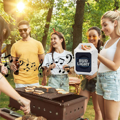 Bud Light Portable Bluetooth Wireless Speaker with Led Lighting 1200Mah Rechargeable Battery Premium Bass & Clear Music Zero Distortion Connect with USB TF Card