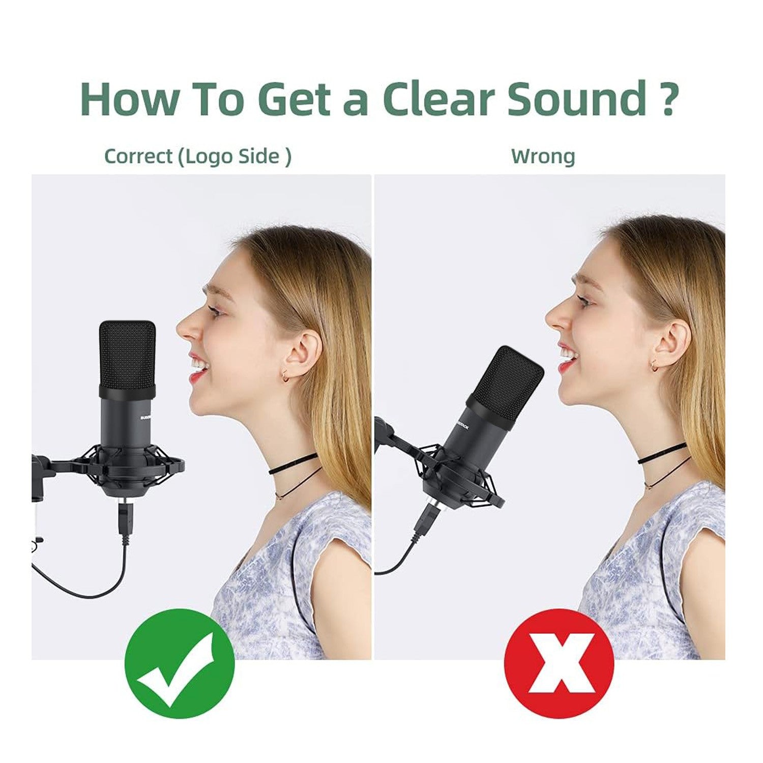 Professional Studio Recording Microphone Condenser Mic for Podcasting Streaming
