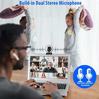 Agape Streaming Webcam with Dual Microphone 1080P Adjustable Right Light Pro ...