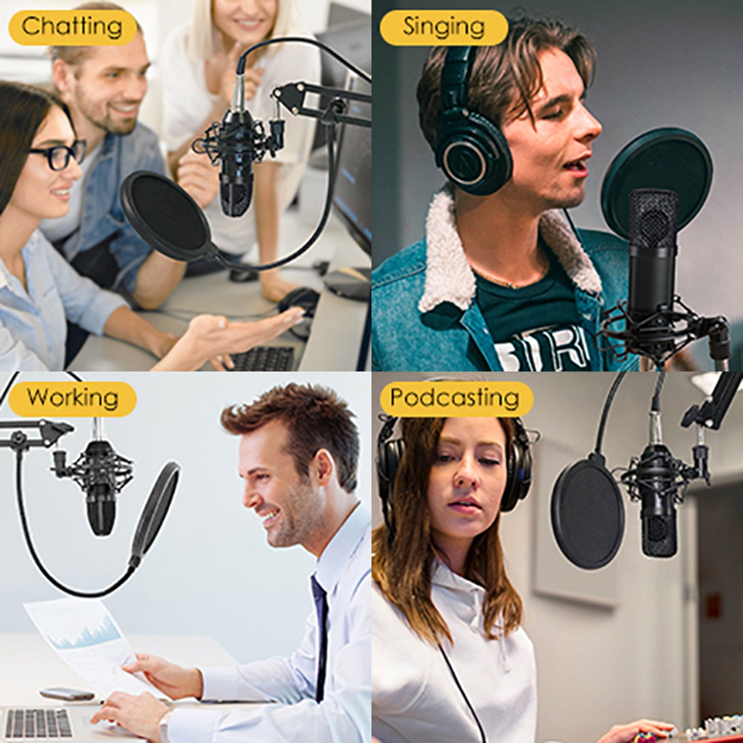 Professional Studio Recording Microphone Condenser Mic for Podcasting Streaming
