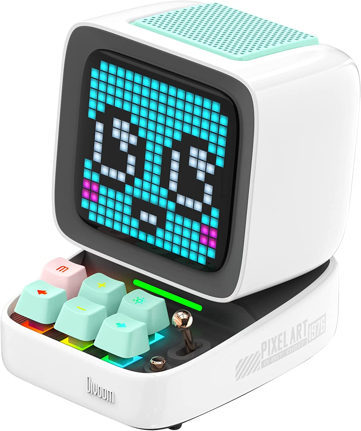 Ditoo Programmable Pixel Art Led-Bluetooth-Speaker Showing-Clock Emoji DIY Design for Home Wedding Party Decoration with Wireless App Control (Green)