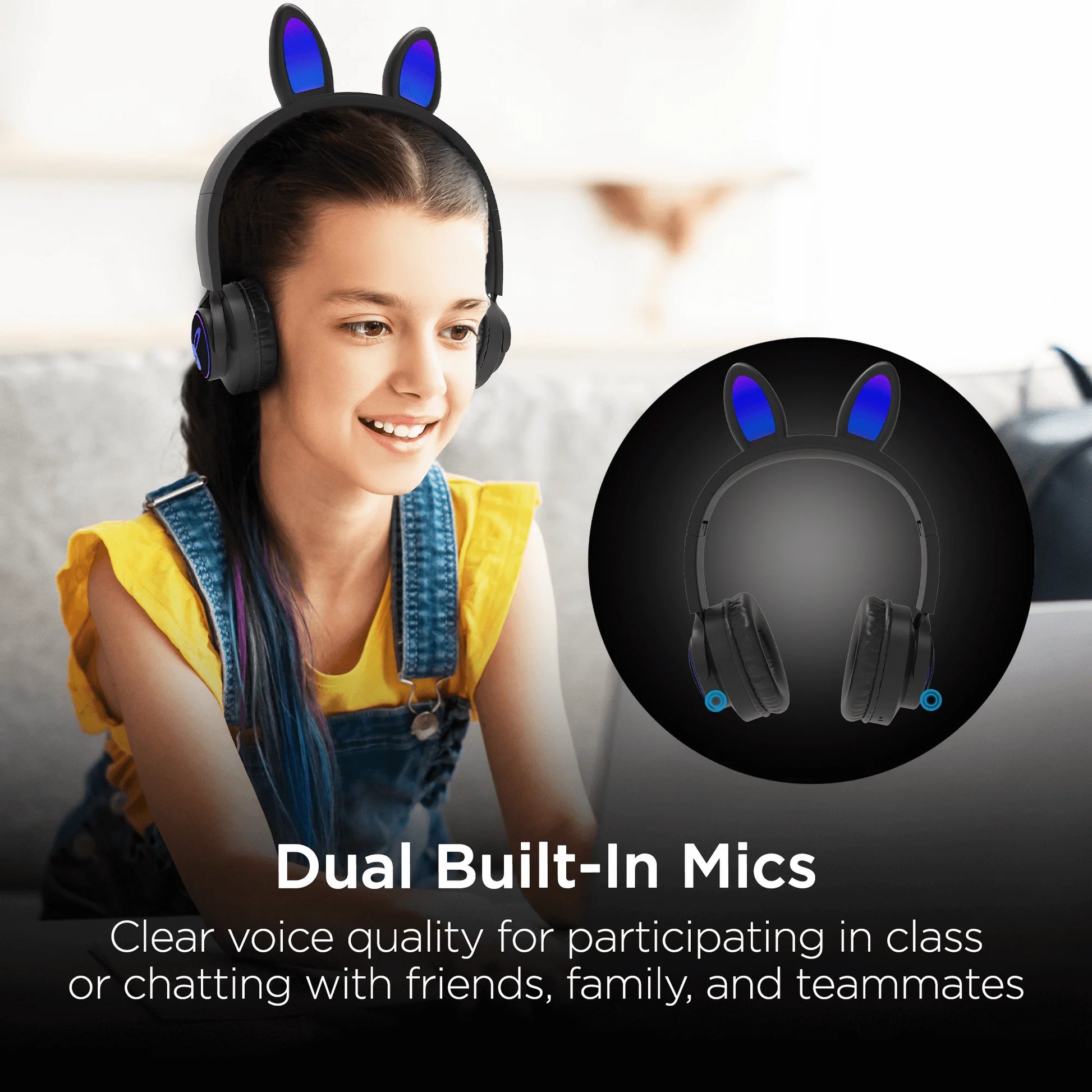 Hypergear Bunny Tracks Wireless Light-Up Headphones