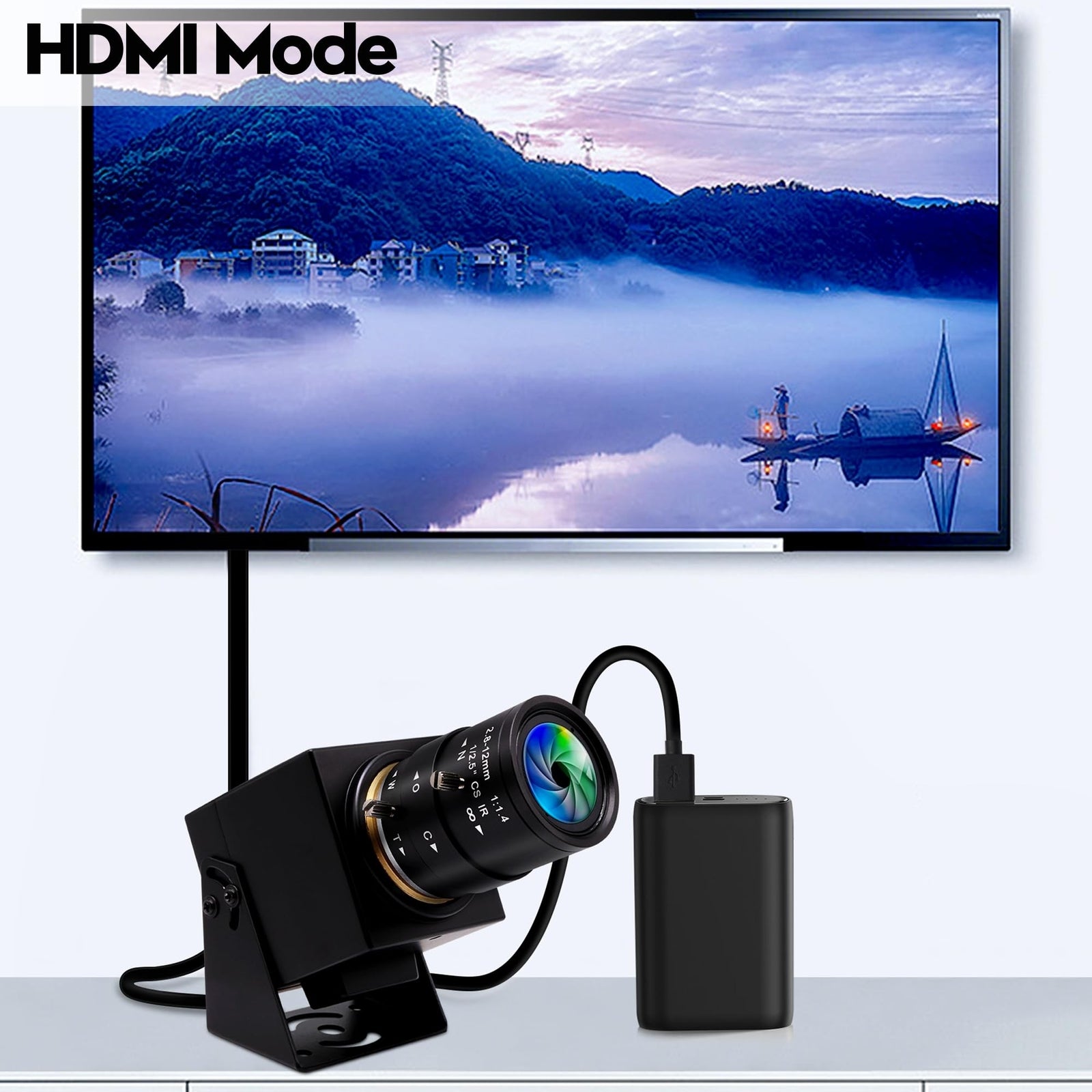 HDMI USB Camera 4K IFWAETR USB Webcam for Live Streaming 30FPS 4X Optical Zoo...