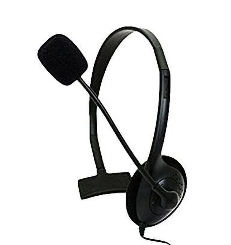 Live Chat Headset with Boom Microphone for Microsoft XBOX 360, Black