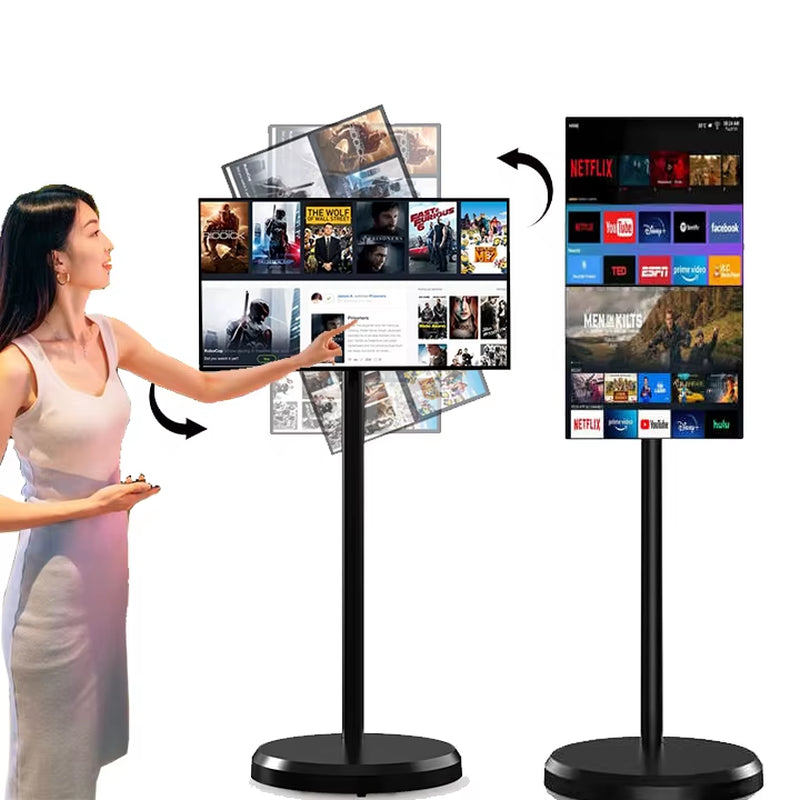 Verified Suppliers Floor Standing Portable Tv Live Streaming Equipment Interactive Lcd Display for Tiktok Electronic Smart Tvs