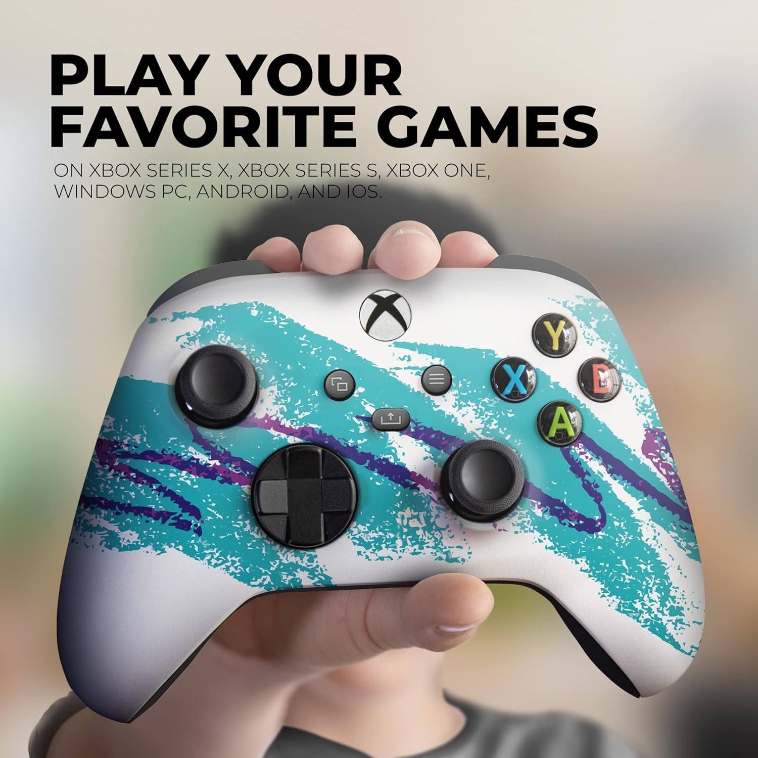 90'S Cup Custom X-Box Controller Wireless Compatible with X-Box One/Series X/S Proudly Customized in USA with Permanent HYDRO-DIP Printing(Not JUST a SKIN) (MODDED)