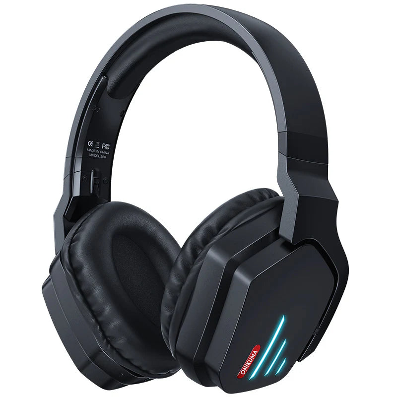 Wireless Gaming Headset with Noise Canceling Stereo Sound and LED Lights