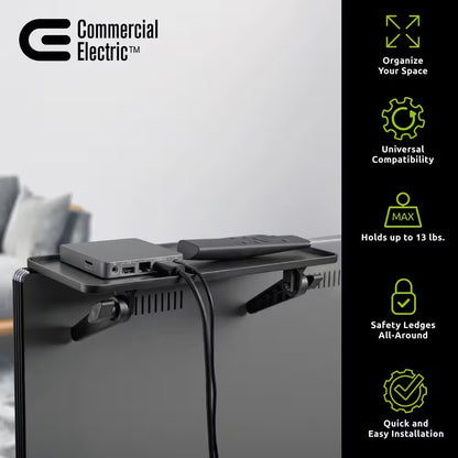 12 In. TV Top Shelf for Streaming Devices and TV Accessories