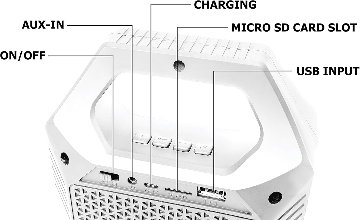 Bud Light Portable Bluetooth Wireless Speaker with Led Lighting 1200Mah Rechargeable Battery Premium Bass & Clear Music Zero Distortion Connect with USB TF Card