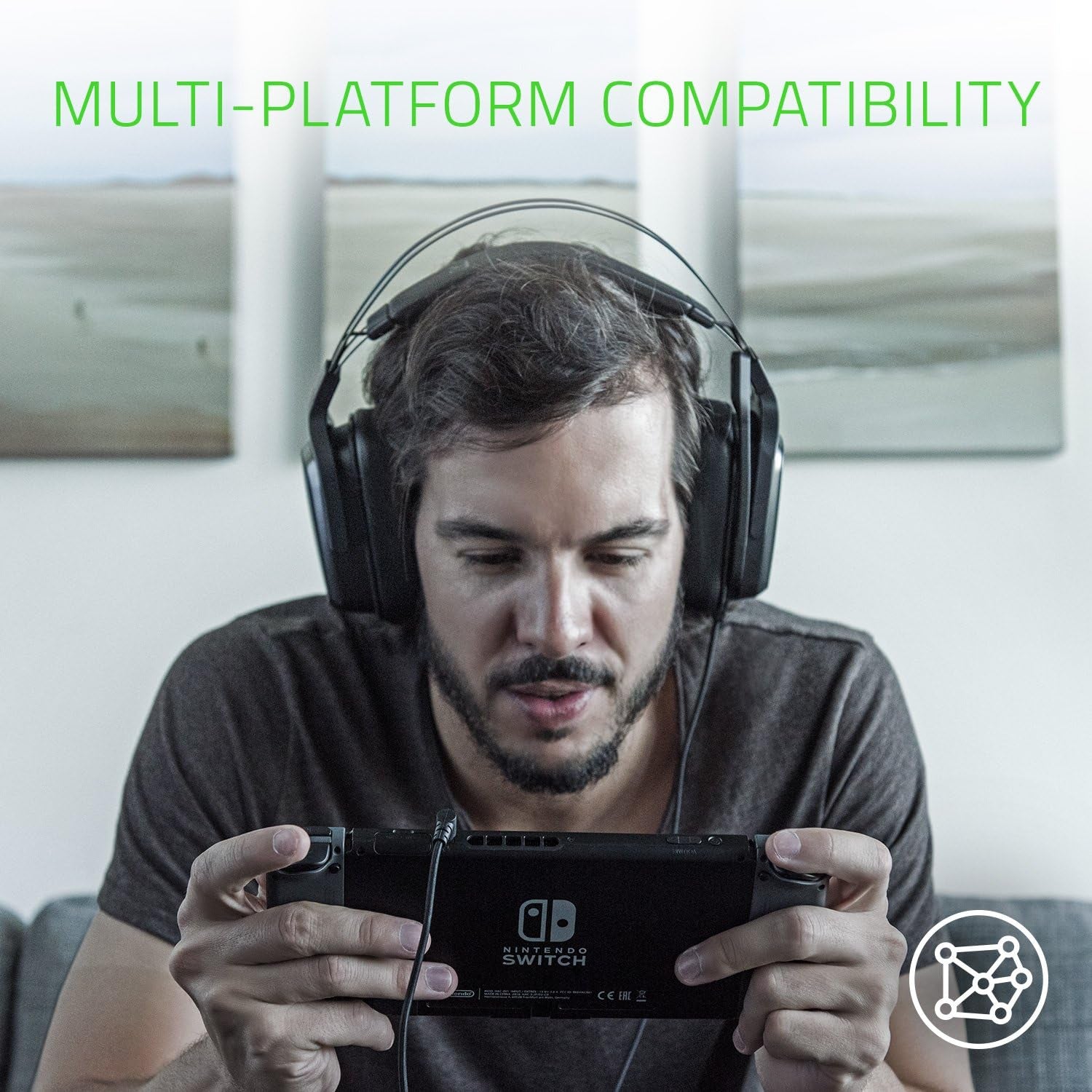 Tiamat 2.2 V2 Gaming Headset: Dual Subwoofers - In-Line Audio Control - Rotatable Boom Mic - Works with PC - Classic Black, Black (RZ04-02080100-R3U1)