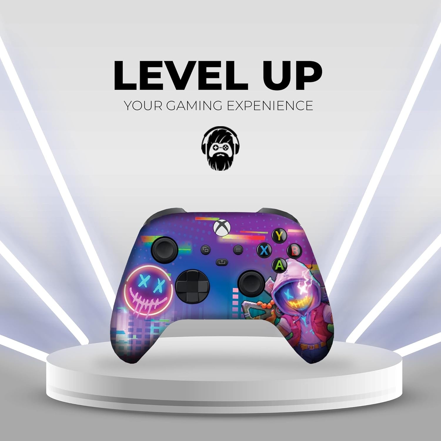 Neonabyss Custom X-Box Controller Wireless Compatible with X-Box One/Series X/S Proudly Customized in USA with Permanent HYDRO-DIP Printing (NOT JUST a SKIN)
