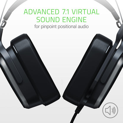 Tiamat 2.2 V2 Gaming Headset: Dual Subwoofers - In-Line Audio Control - Rotatable Boom Mic - Works with PC - Classic Black, Black (RZ04-02080100-R3U1)