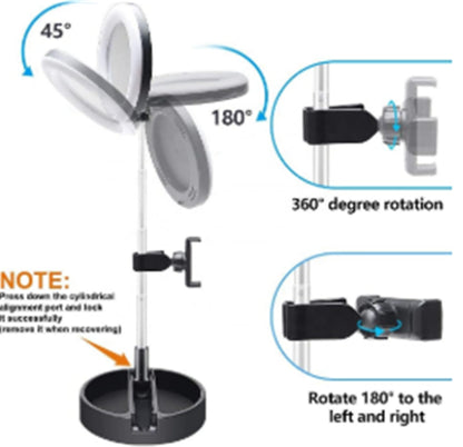 Ring Light Selfie Light LED Desktop Beauty Vibrato Live Streaming Artifact Folding Stand