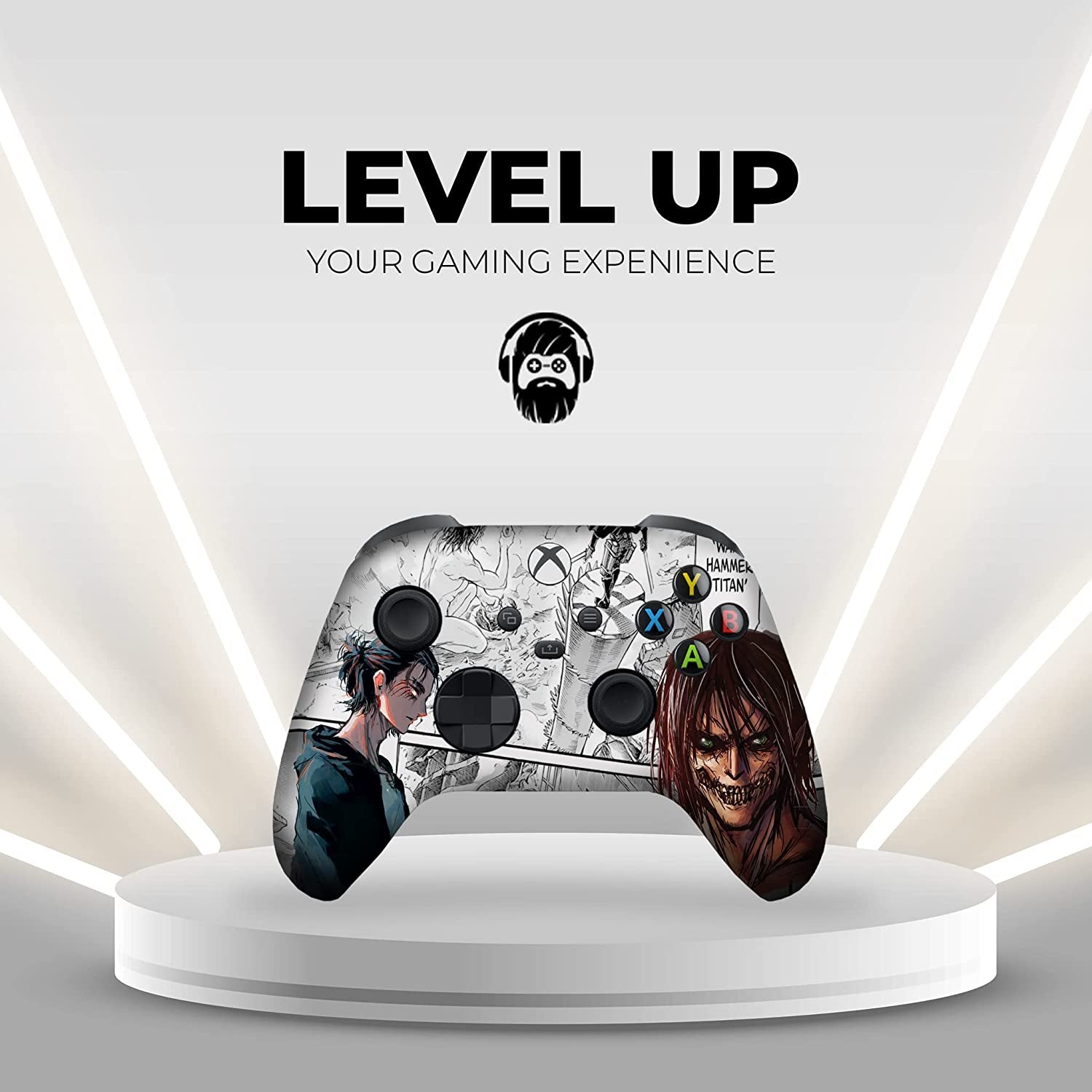 Attackk on Titan Custom X-Box Controller Wireless Compatible with X-Box One/X-Box Series X/S by  | Proudly Customized in USA with Permanent HYDRO-DIP Printing(Not JUST a SKIN) (MODDED)