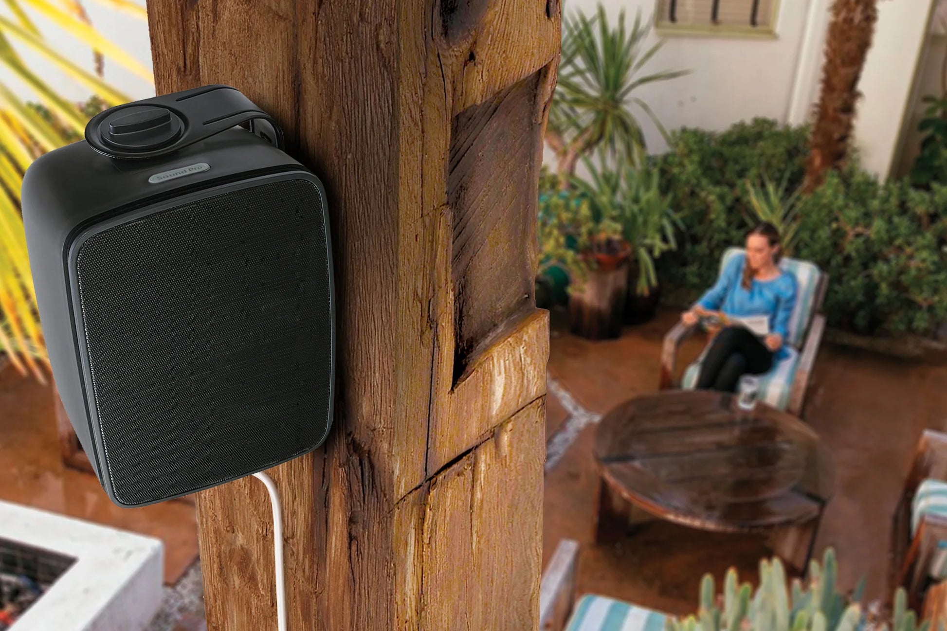 Soundpro Dual Bluetooth Weatherproof Indoor & Outdoor Wall-Mount Loudspeakers
