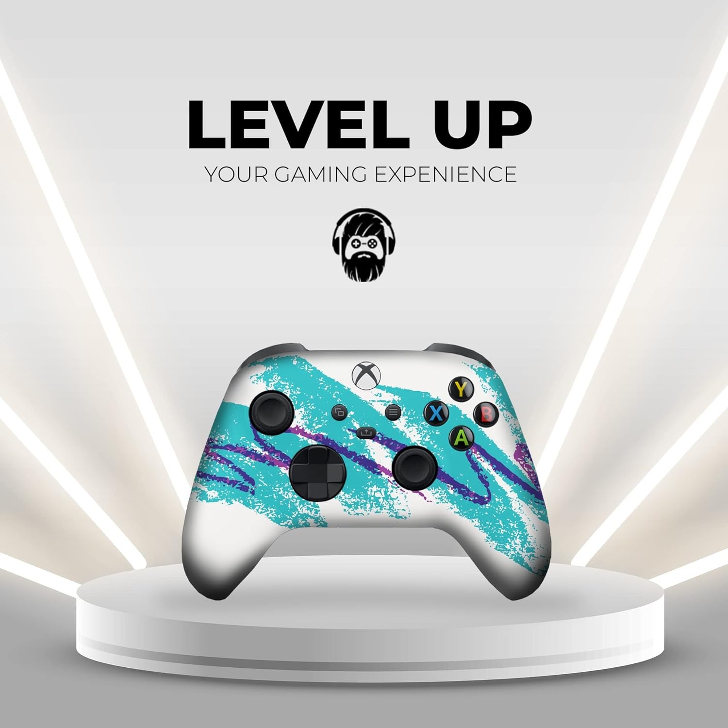 90'S Cup Custom X-Box Controller Wireless Compatible with X-Box One/Series X/S Proudly Customized in USA with Permanent HYDRO-DIP Printing(Not JUST a SKIN) (MODDED)