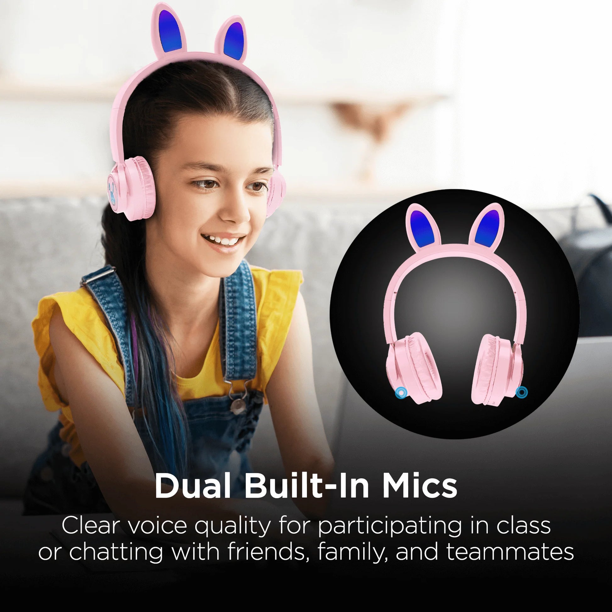 Hypergear Bunny Tracks Wireless Light-Up Headphones