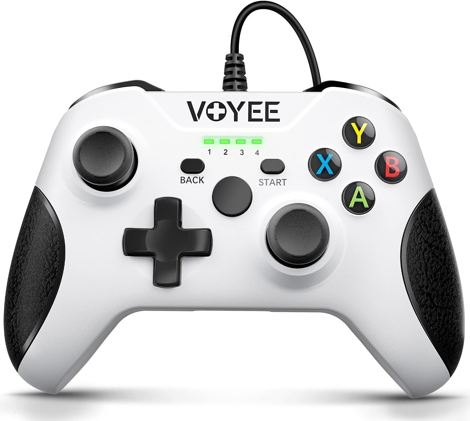 Xbox One Controller, Wired Controller Compatible with Xbox One/X/S/Pc Windows 11/10/8/7 with Headphone Jack/Double Shock - White