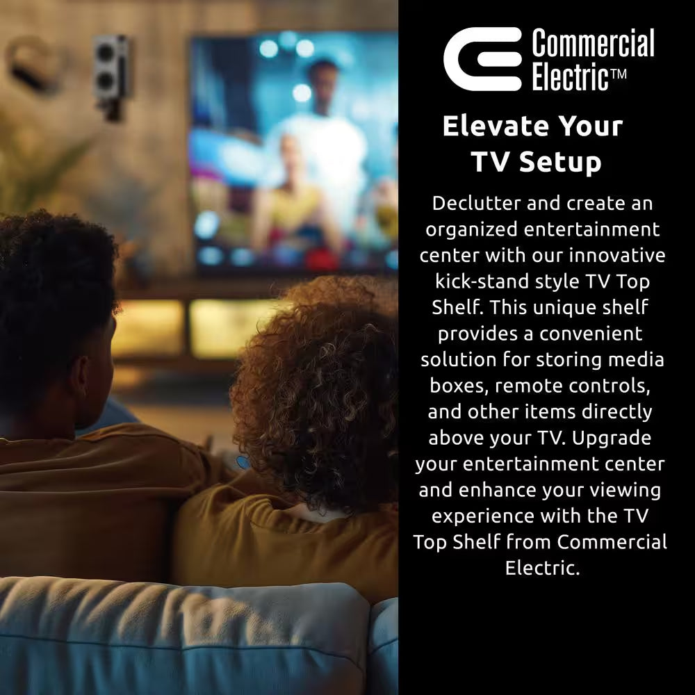 12 In. TV Top Shelf for Streaming Devices and TV Accessories
