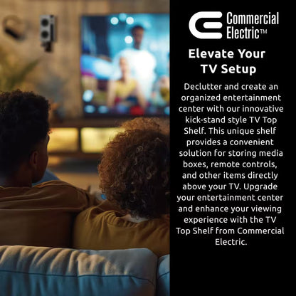 12 In. TV Top Shelf for Streaming Devices and TV Accessories