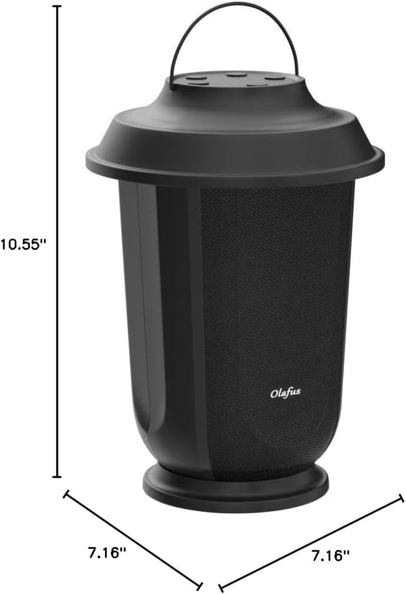 Outdoor Bluetooth Speakers 2 Packs, 40W True Wireless Stereo Patio Speaker Dual Pairing Lantern Speaker, 20 Warm White LED, Rich Bass for Garden Yard Camping