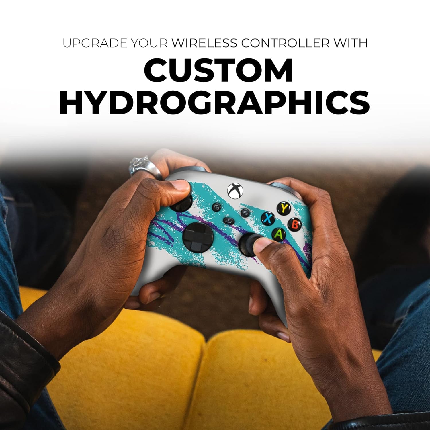 90'S Cup Custom X-Box Controller Wireless Compatible with X-Box One/Series X/S Proudly Customized in USA with Permanent HYDRO-DIP Printing(Not JUST a SKIN) (MODDED)