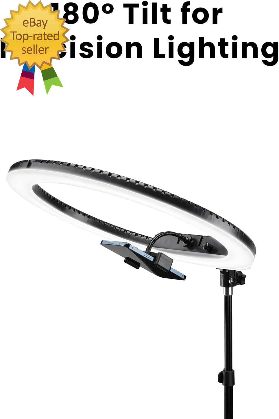 LED Ring Light for Videos, Selfies, Live Streaming 18” Circle Light with Stand