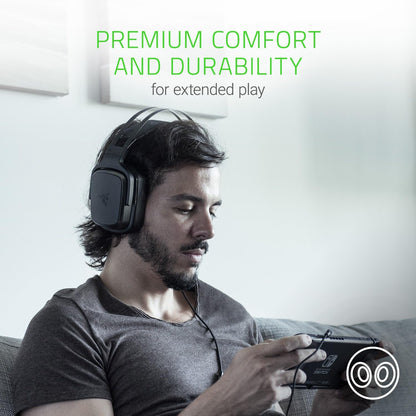 Tiamat 2.2 V2 Gaming Headset: Dual Subwoofers - In-Line Audio Control - Rotatable Boom Mic - Works with PC - Classic Black, Black (RZ04-02080100-R3U1)
