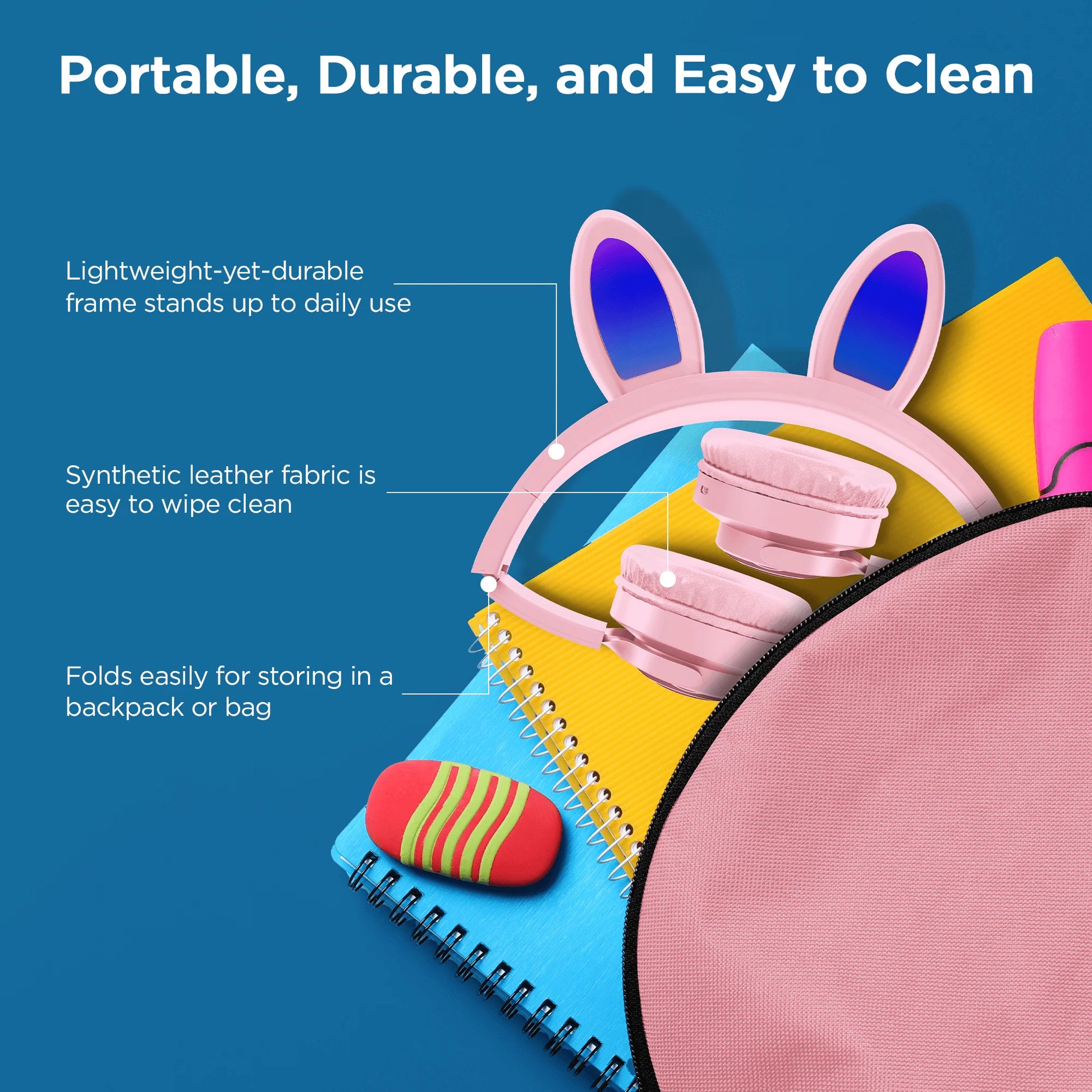 Hypergear Bunny Tracks Wireless Light-Up Headphones
