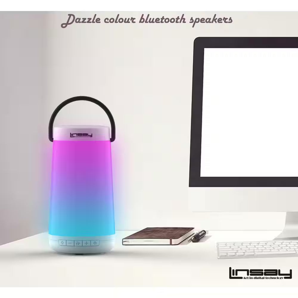 LED Light Party Show Indoor/Outdoor Bluetooth Speaker in White