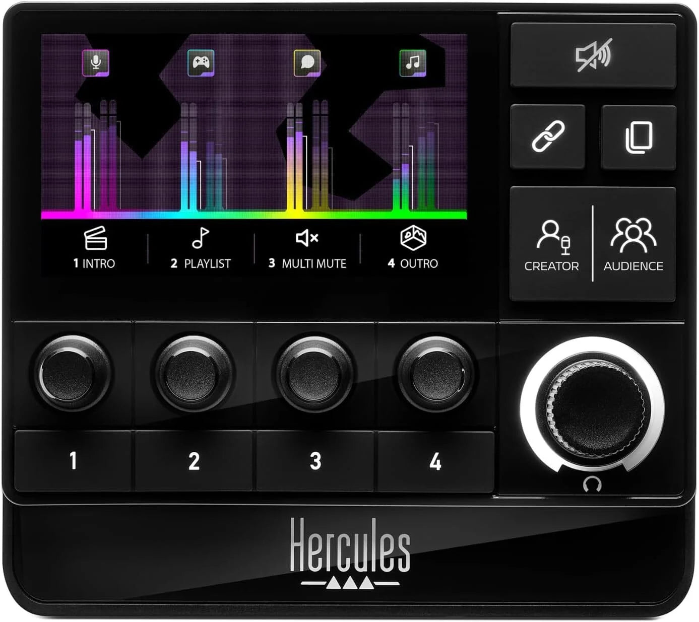 Stream 200 XLR, Pro Audio Mixer for Advanced Content Creators, Streaming, and Gaming, with XLR Mic Pre-Amp, LCD Screen, 4 Actions Buttons and Customizable Interface. Compatible with PC