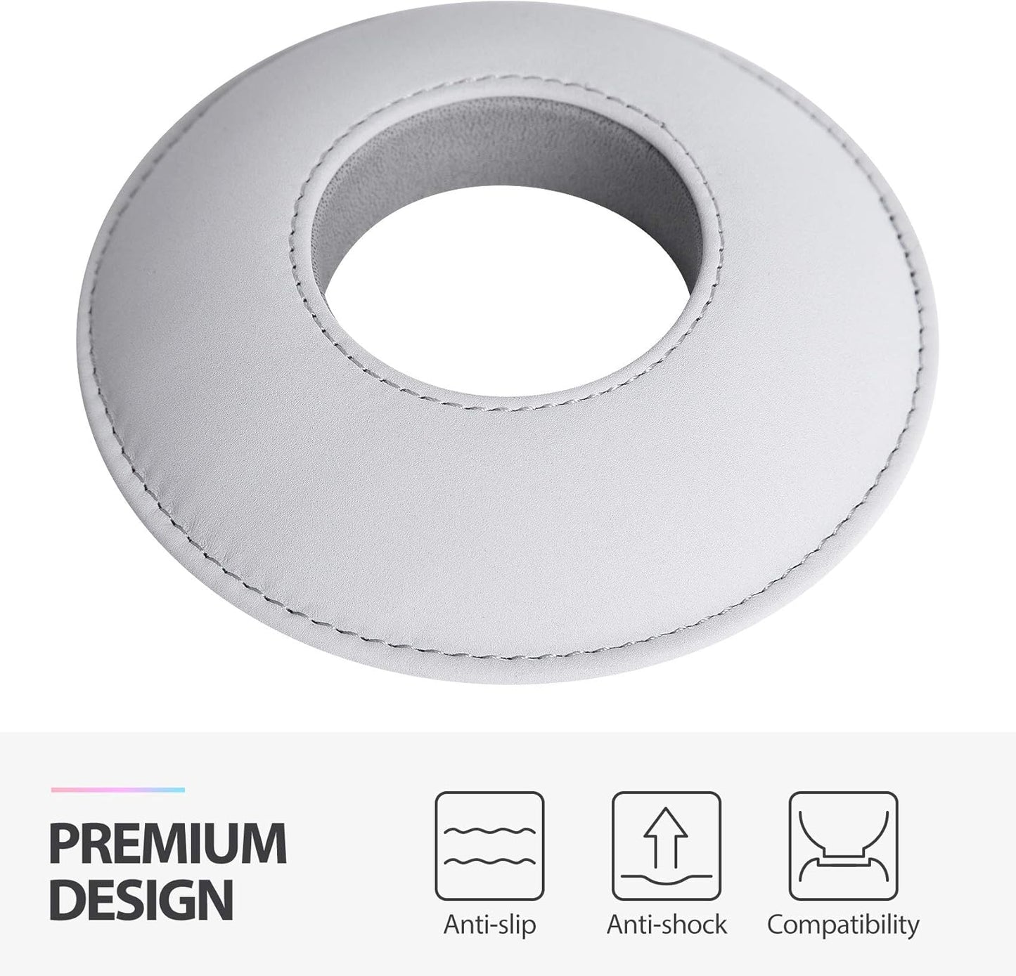 Homepod Mini Stand, Leather Desktop Bracket Scratch Free anti Slip Pad for Apple Homepod Mini - an Space Saving Accessory (Gray)