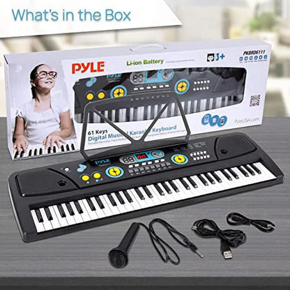 PKBRD6111 Electronic 2-In-1 Streaming Karaoke Portable Piano Keyboard