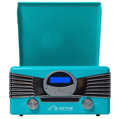 Victor Diner 7-In-1 Turntable Music Center with CD & MP3 Player and Bluetooth Function