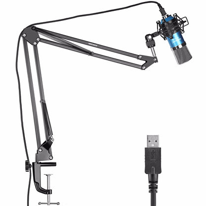 Neewer NW-7000 USB Premium Studio Condenser Mic with NW-35 Flexible Boom Stand, Shock Mount, and Desk Clamp Kit for Streaming and Audio Recording