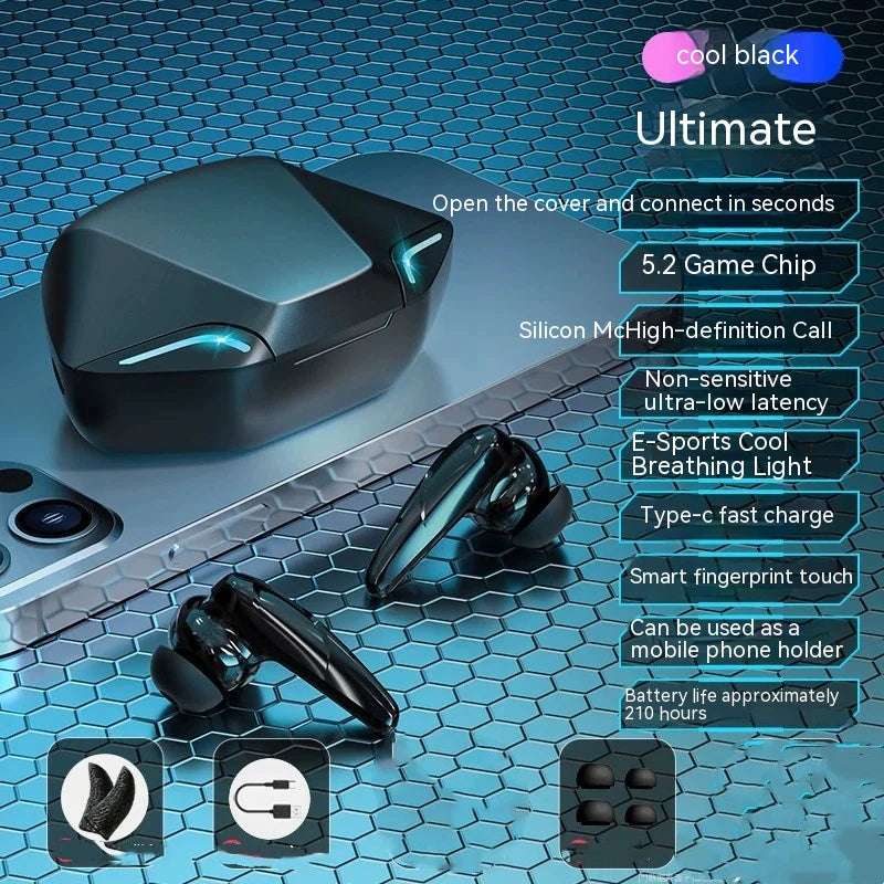 Gaming Bluetooth Headphones with Zero Delay Wireless Audio