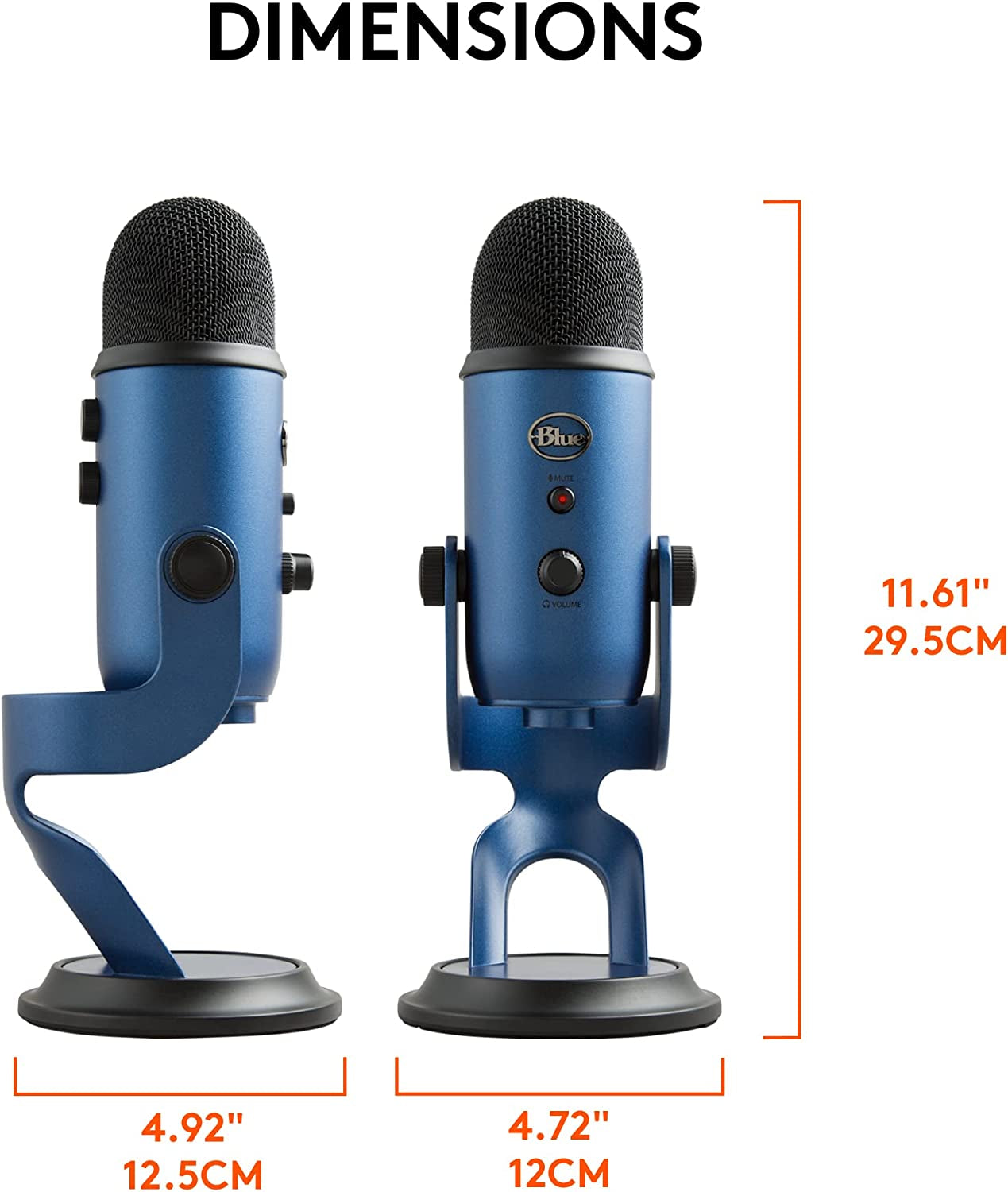 Logitech Creators  Yeti USB Microphone for Gaming, Streaming, Podcast, Youtube, Discord, PC, Studio Sound, Plug & Play-Midnight