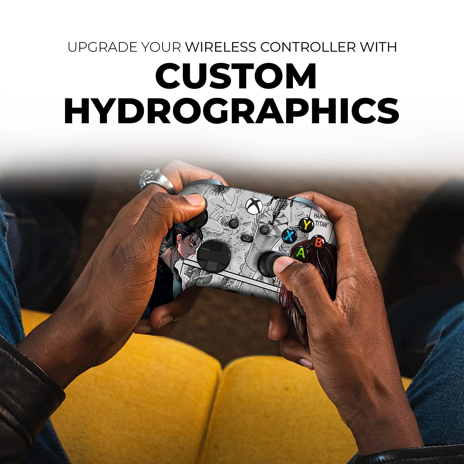 Attackk on Titan Custom X-Box Controller Wireless Compatible with X-Box One/X-Box Series X/S by  | Proudly Customized in USA with Permanent HYDRO-DIP Printing(Not JUST a SKIN) (MODDED)