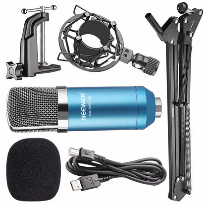 Neewer NW-7000 USB Premium Studio Condenser Mic with NW-35 Flexible Boom Stand, Shock Mount, and Desk Clamp Kit for Streaming and Audio Recording