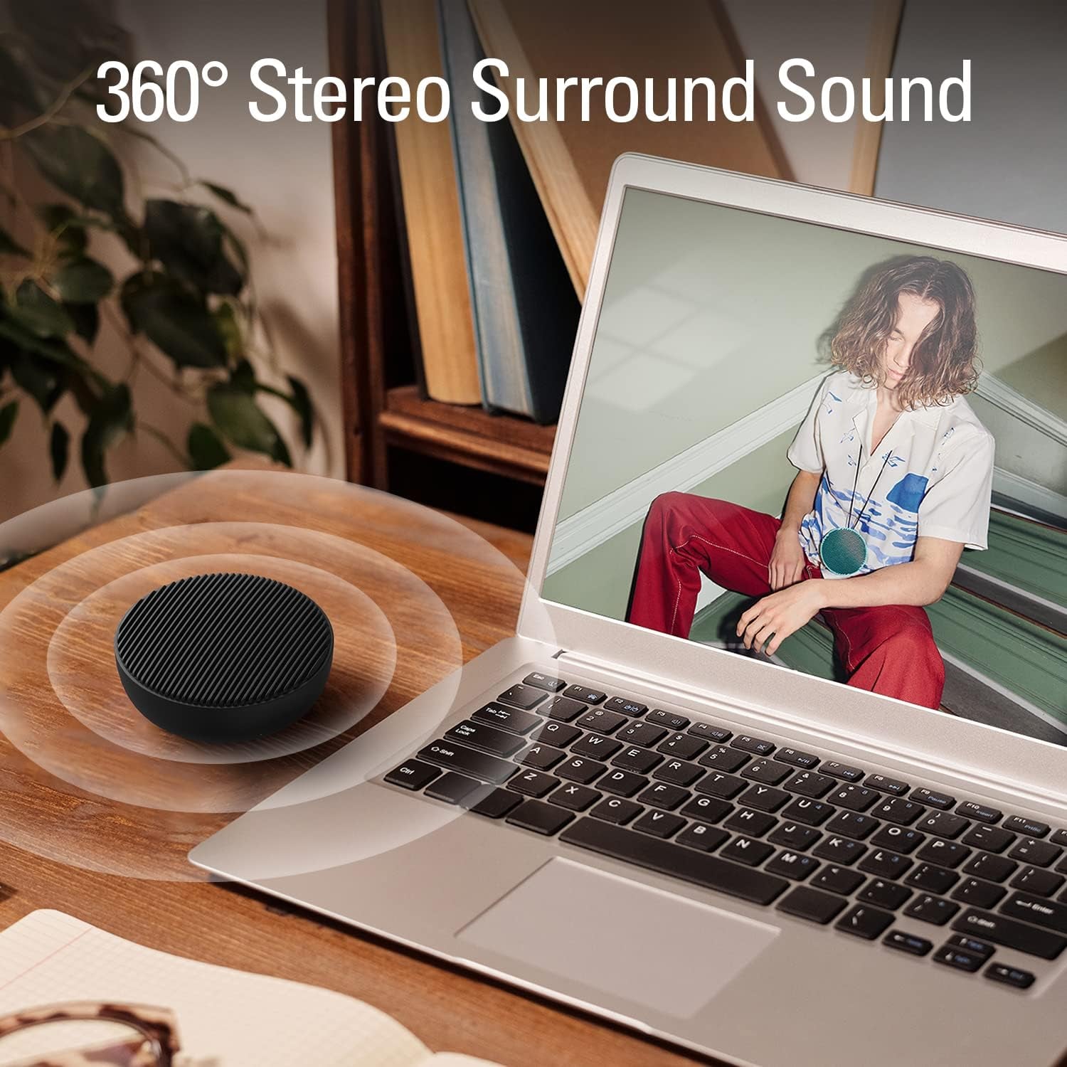 City Bluetooth Speaker, Portable Wireless Loudspeaker, Bluetooth 5.0 / Dual Pairing / IPX4 Waterproof, Hifi Audio & Built-In Mic Mini Speakers for Travel and Party (Stone Grey)