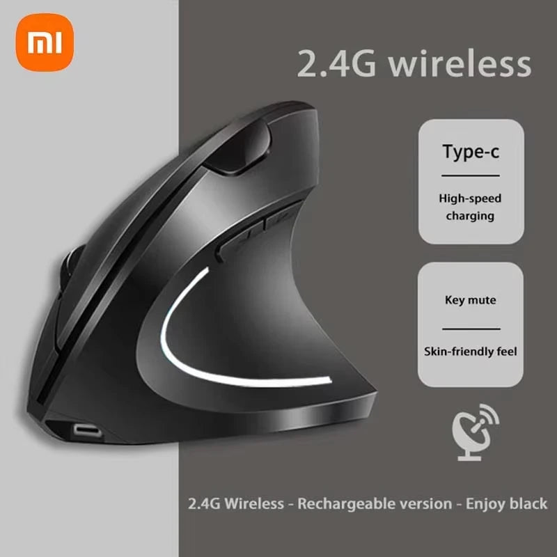 Xiaomi Wireless Vertical Mouse Bluetooth 2.4Ghz Ergonomics Gaming Mouses 1600DPI Adjustable Offices Optical Electronic Keyboards