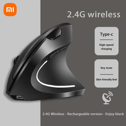 Xiaomi Wireless Vertical Mouse Bluetooth 2.4Ghz Ergonomics Gaming Mouses 1600DPI Adjustable Offices Optical Electronic Keyboards