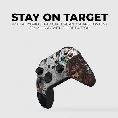 Attackk on Titan Custom X-Box Controller Wireless Compatible with X-Box One/X-Box Series X/S by  | Proudly Customized in USA with Permanent HYDRO-DIP Printing(Not JUST a SKIN) (MODDED)