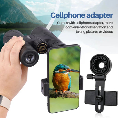 12X42 Binoculars for Adults & Kids, High-Powered Binoculars Waterproof Optics with Low-Light Night Vision for Bird Watching and Outdoor Activities