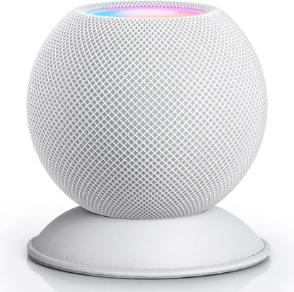 Homepod Mini Stand, Leather Desktop Bracket Scratch Free anti Slip Pad for Apple Homepod Mini - an Space Saving Accessory (Gray)