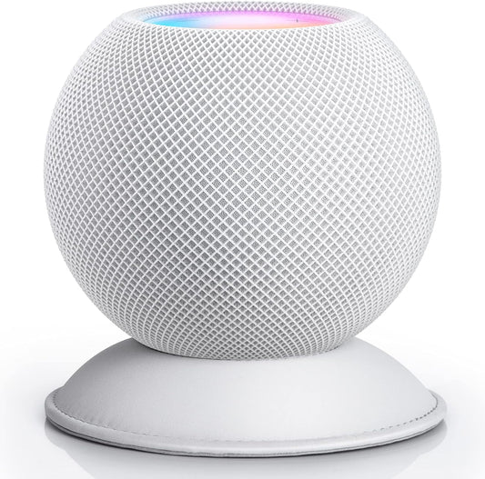 Homepod Mini Stand, Leather Desktop Bracket Scratch Free anti Slip Pad for Apple Homepod Mini - an Space Saving Accessory (Gray)