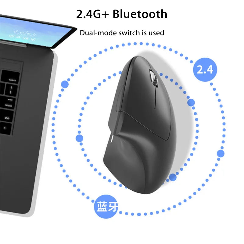 Xiaomi Wireless Vertical Mouse Bluetooth 2.4Ghz Ergonomics Gaming Mouses 1600DPI Adjustable Offices Optical Electronic Keyboards