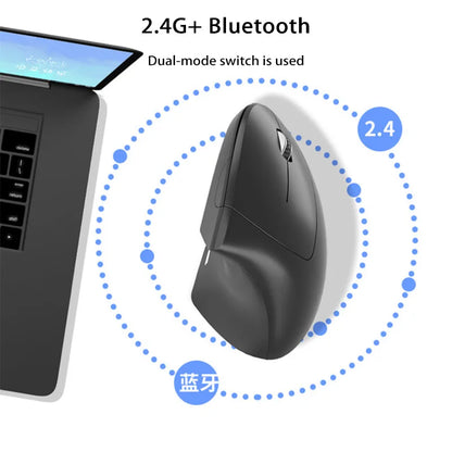 Xiaomi Wireless Vertical Mouse Bluetooth 2.4Ghz Ergonomics Gaming Mouses 1600DPI Adjustable Offices Optical Electronic Keyboards