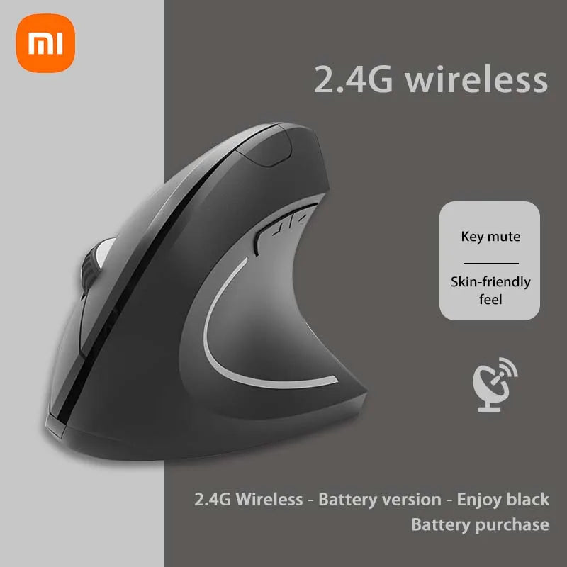 Xiaomi Wireless Vertical Mouse Bluetooth 2.4Ghz Ergonomics Gaming Mouses 1600DPI Adjustable Offices Optical Electronic Keyboards